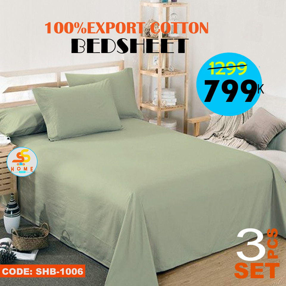 SHB-1006 Cotton solid Bed sheet - Image 1