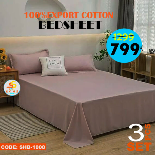 Cotton solid Bed sheet